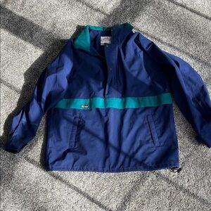 Stylish Men's Blue and Teal Raincoat